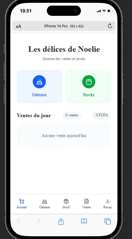Application de gestion de boutique